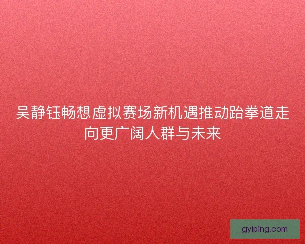 吴静钰畅想虚拟赛场新机遇推动跆拳道走向更广阔人群与未来